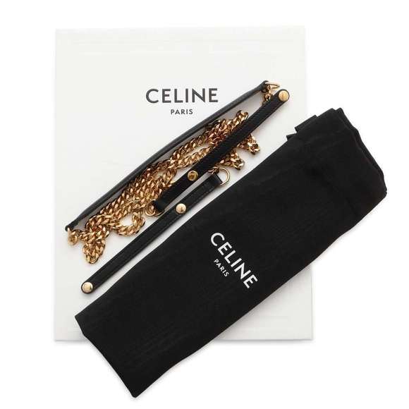 Celine Triomphe Chain Wallet Black - Picture 14 of 14